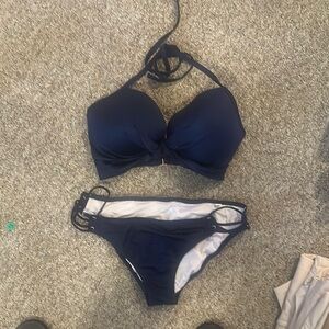 Navy Blue Women's Bikini Set